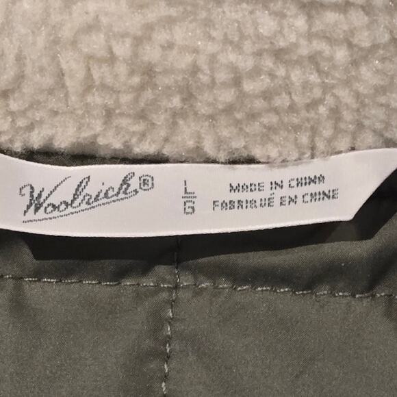 Woolrich Gray Buffalo Plaid Wool Blend Zip Front Insulated Bomber Jacket, Large - Picture 7 of 9